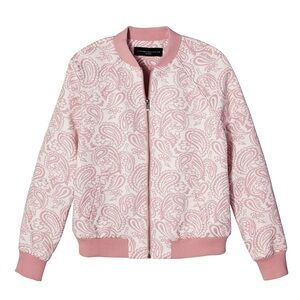 Victoria Beckham for Target Paisley Bomber Jacket blush floral jacquard large